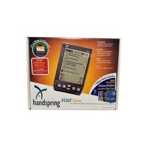 Handspring Visor Deluxe Translucent Blue Portable PDA Organizer Palm Pilot Box